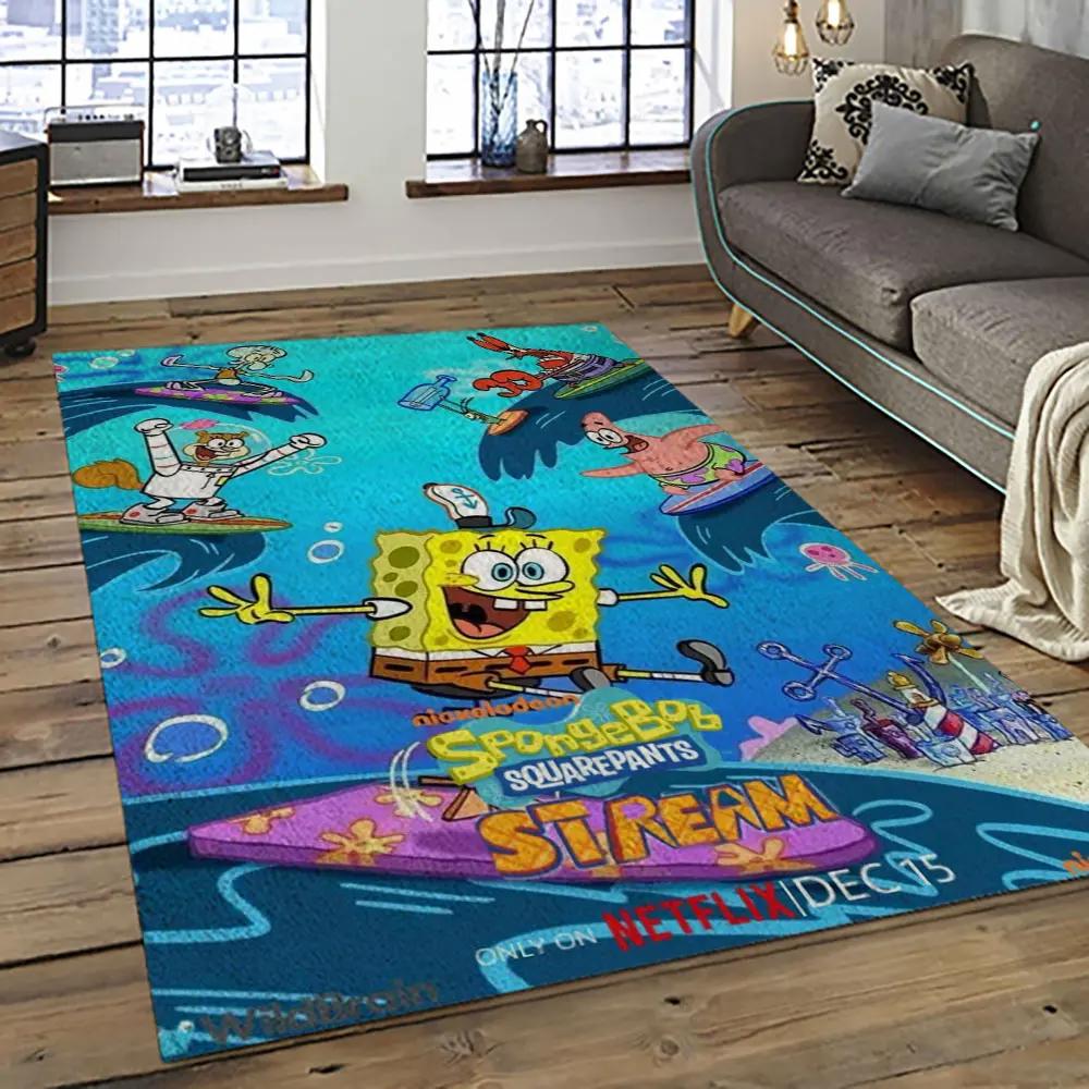 Spongebob squarepants cartoon tv show retangle carpet area rug home decor best gift for family ssp30 Rectangle Rug