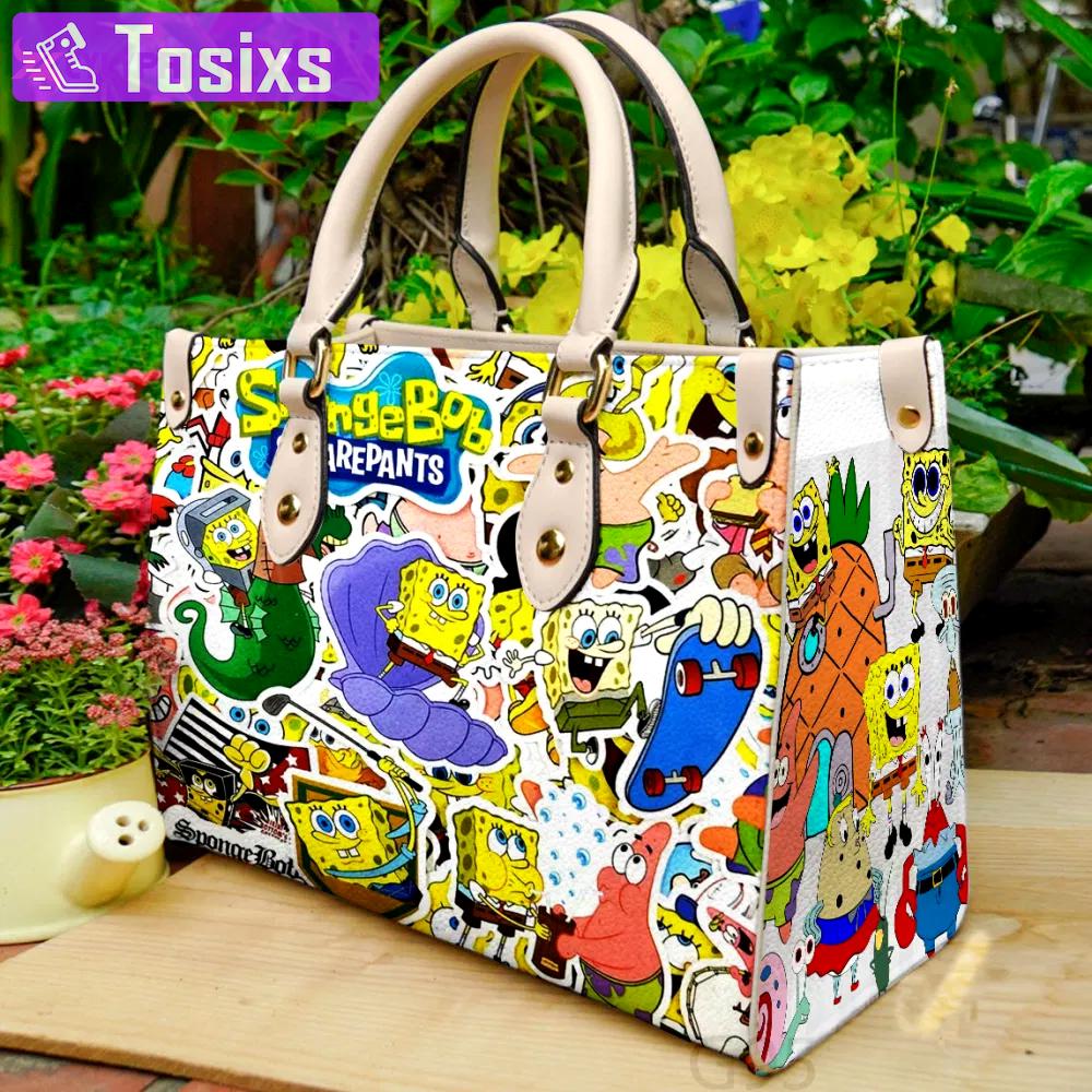 Spongebob squarepants hand bag gift for women’s day gift for women s day g95 – fun & fashionable accessories 81 Women Leather Hand Bag
