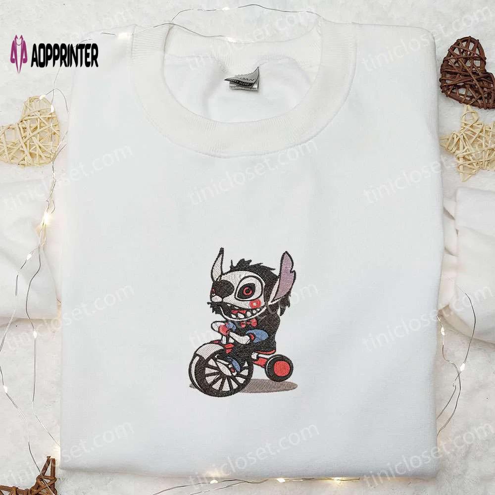 Spooky stitch embroidered sweatshirt disney hoodie & funny shirt: halloween must-haves Embroidered Shirt