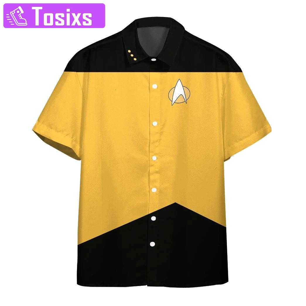 Star trek the next generation yellow uniform custom hawaii shirt Hawaii Shirt Shorts & Flip Flops