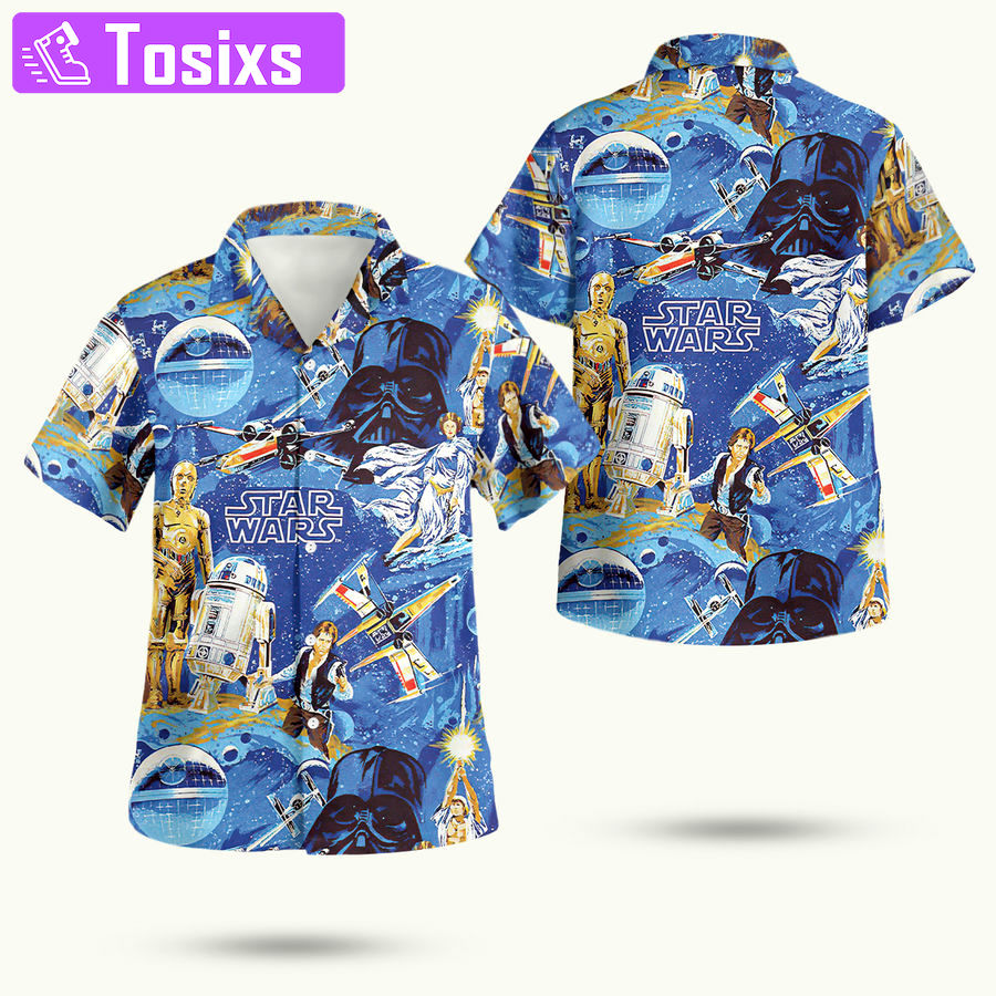 Star wars classic disney hawaiian shirt Hawaii Shirt Shorts & Flip Flops