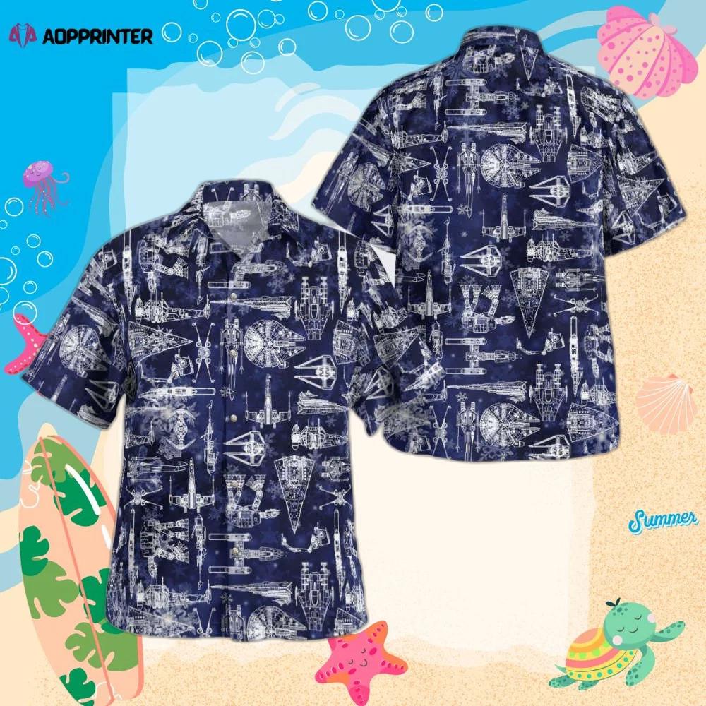 Star wars spaceship blue hawaiian shirt summer 2023 hot Hawaii Shirt