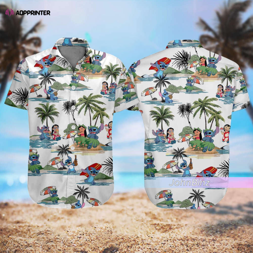 Stitch hawaiian shirt: disney stitch shirt button up summer workout – gifts for him Hawaii Shirt