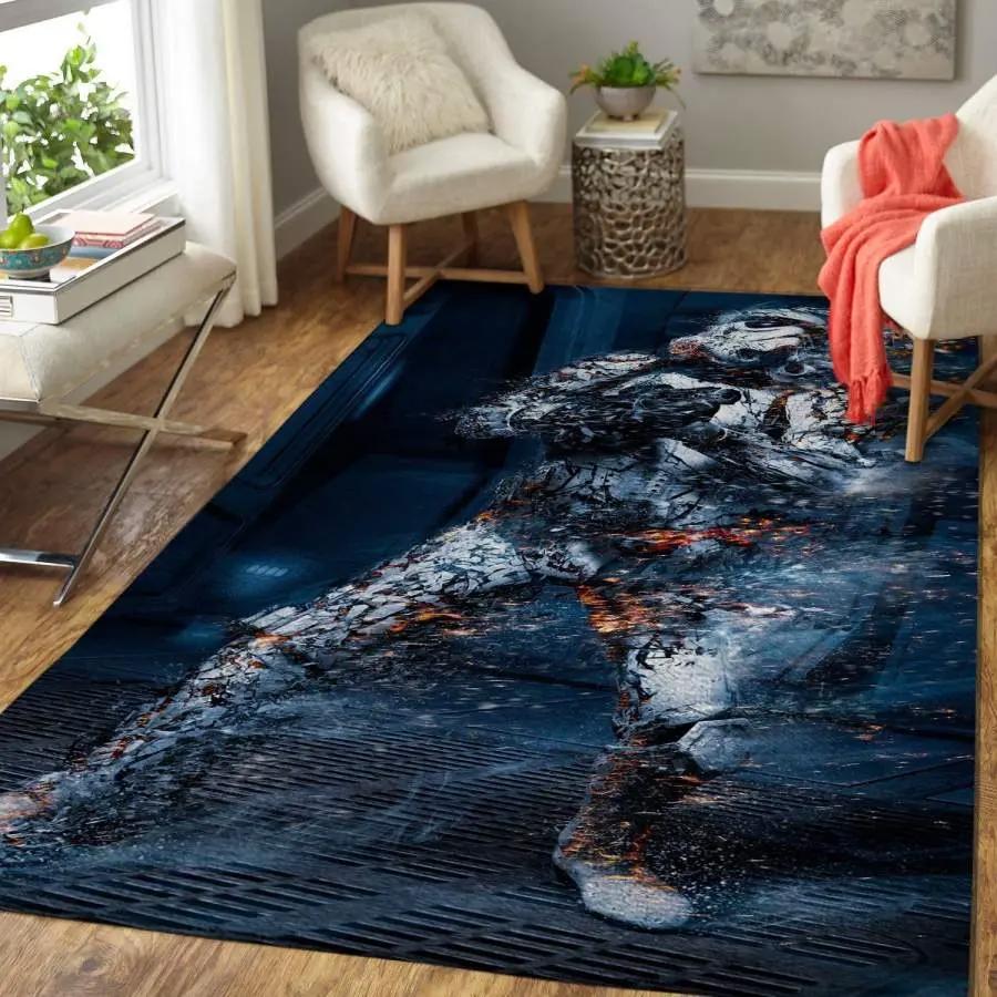 Stormtrooper area rug living room rug home decor star wars movie 19101916 Rectangle Rug