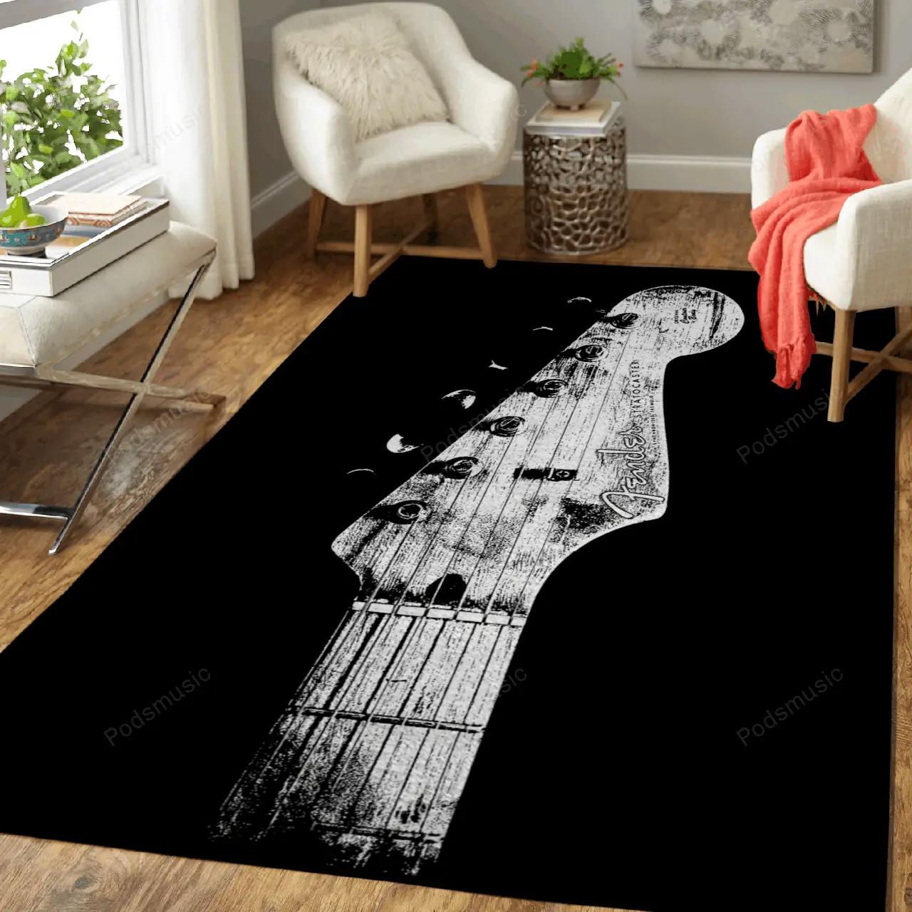 Strat 1959 guitars music art for fans area rug living room carpet rug regtangle carpet floor decor home decor Rectangle Rug