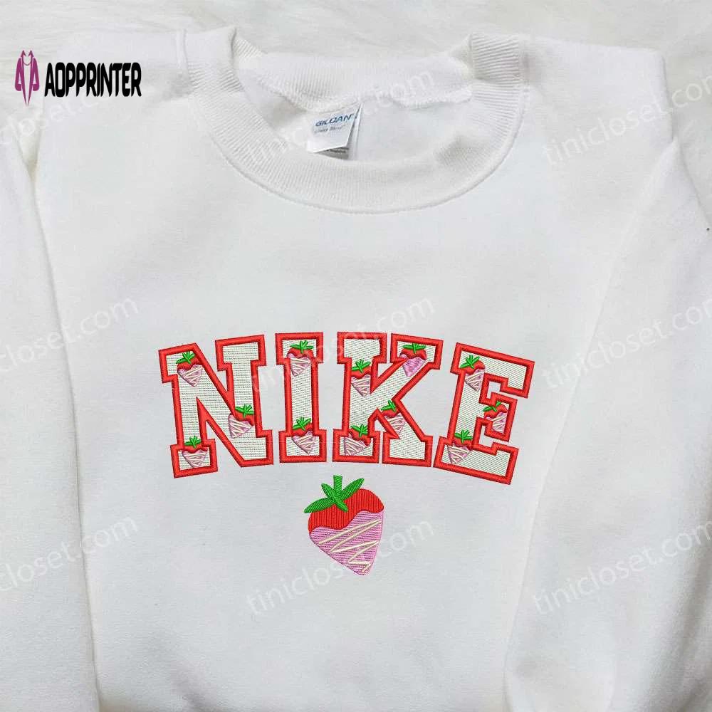 Strawberry cream x nike embroidered sweatshirt – favorite food inspired shirt Embroidered Shirt