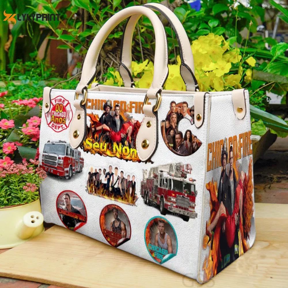 Stylish chicago fire leather hand bag gift for women’s day – perfect women s day gift g95 124 Women Leather Hand Bag