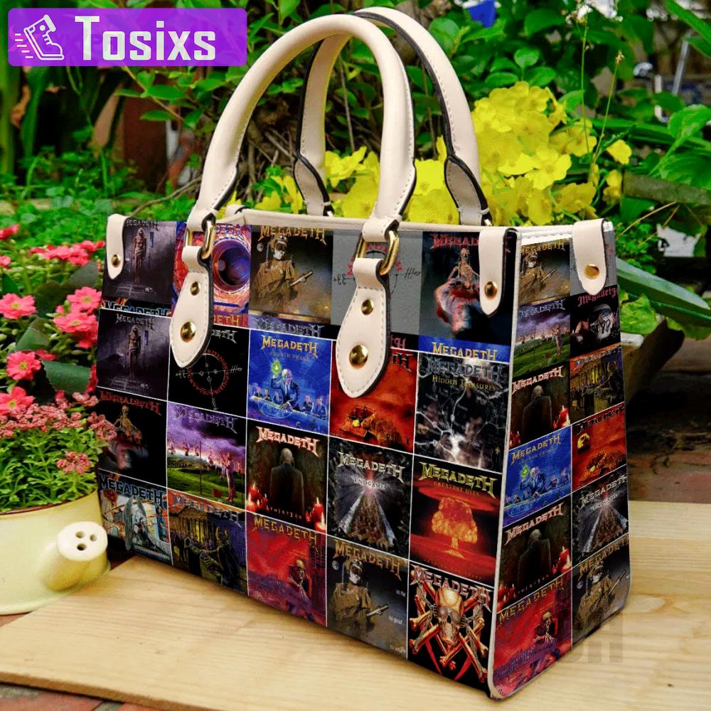 Stylish megadeth leather hand bag gift for women’s day for women s day: perfect gift for her 3151 Women Leather Hand Bag