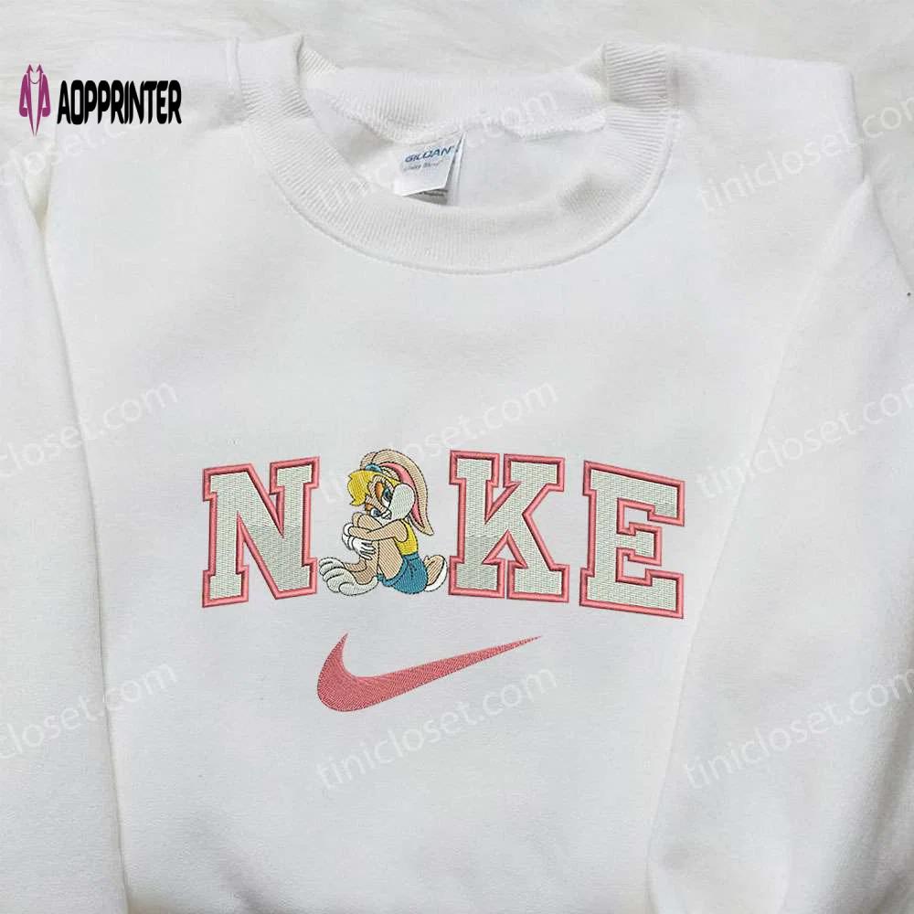 Stylish nike x lola bunny embroidered shirt: custom cartoon tee Embroidered Shirt
