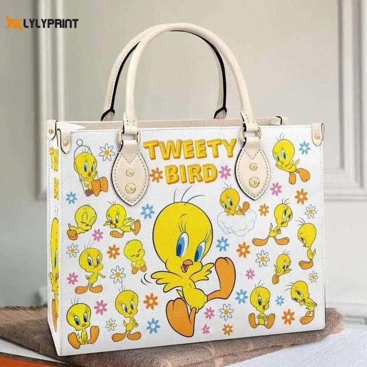 Stylish tweety bird leather hand bag gift for women’s day – perfect women s day gift 3694 Women Leather Hand Bag