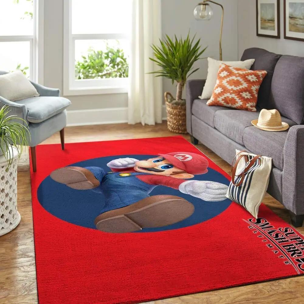 Super smash bros. area rug gaming carpet gamer living room rugs rug regtangle carpet floor decor home decor v1233 Rectangle Rug