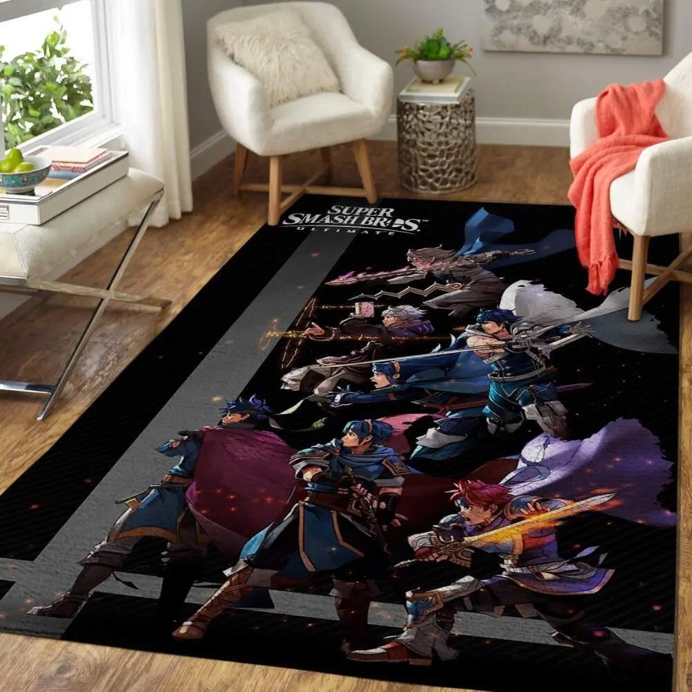 Super smash bros. ultimate area rug gaming rug regtangle carpet floor decor home decor v11310 Rectangle Rug