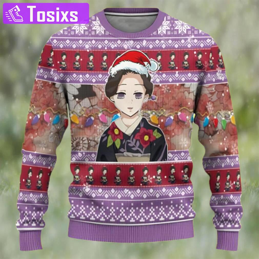 Tamayodemon demon slayer chibi demon slayer ugly christmas sweater Christmas Ugly Sweater
