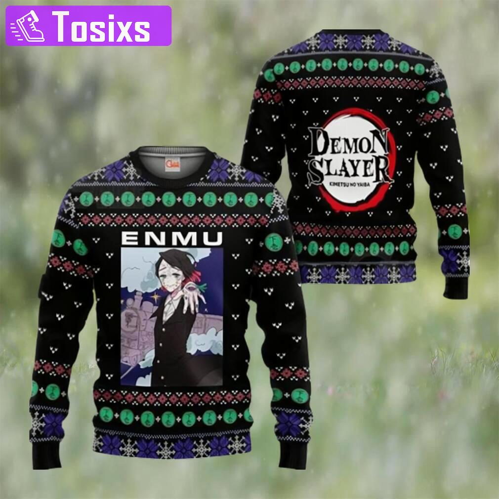 Tamio enmu ugly sweater christmas demon slayer anime gift Christmas Ugly Sweater