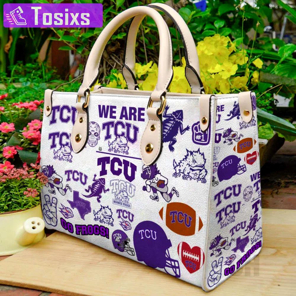 Tcu horned frogs leather handbag gift for  women 3093 Women Leather Hand Bag