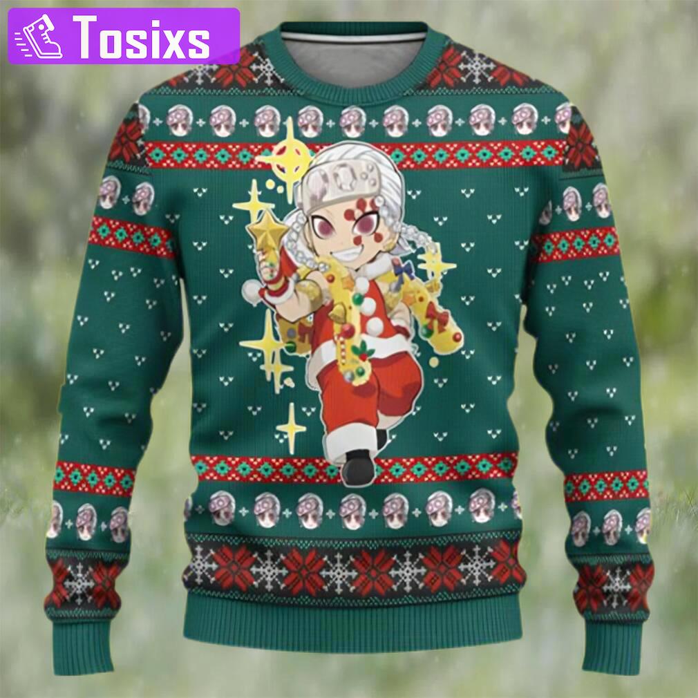 Tengen uzui demon slayer chibi ugly christmas sweater Christmas Ugly Sweater