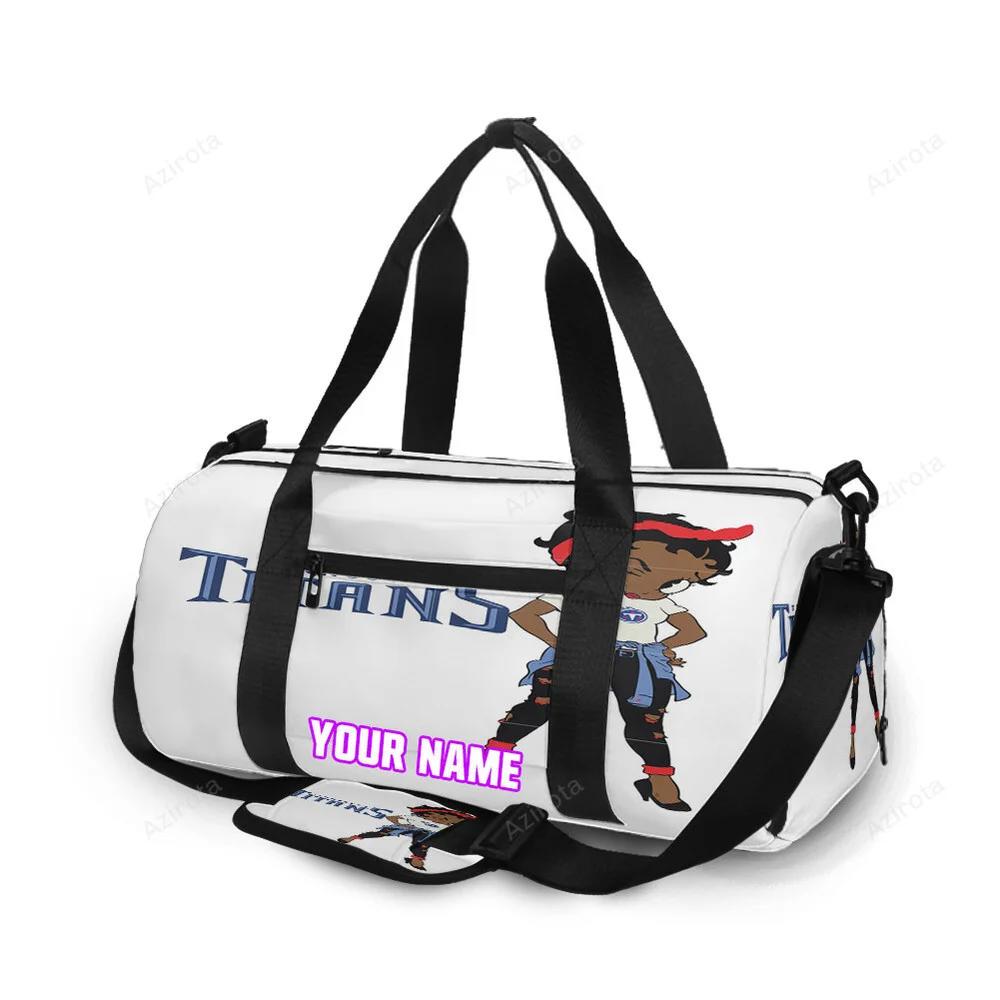 Tennessee titans betty boop v24 personalized name travel bag gym bag 2460 Travel Bag