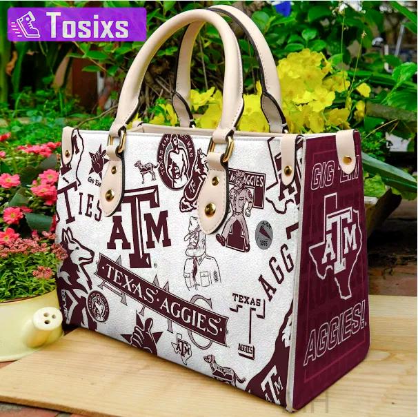 Texas a&m aggies 1 leather handbag for women gift 4203 Women Leather Hand Bag