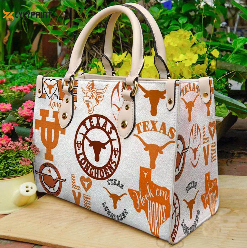 Texas longhorns leather handbag 2 3284 Women Leather Hand Bag