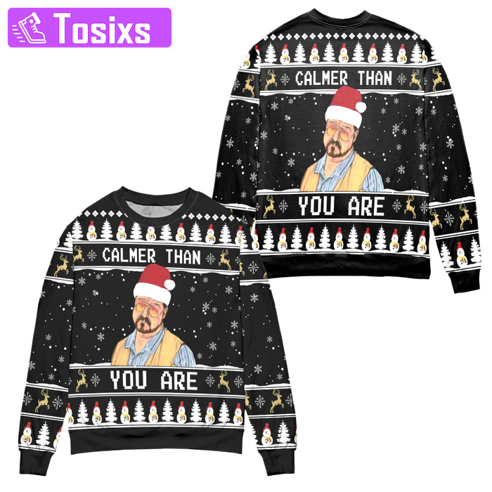 The big lebowski calmer than you are ugly christmas sweater ? black Christmas Ugly Sweater
