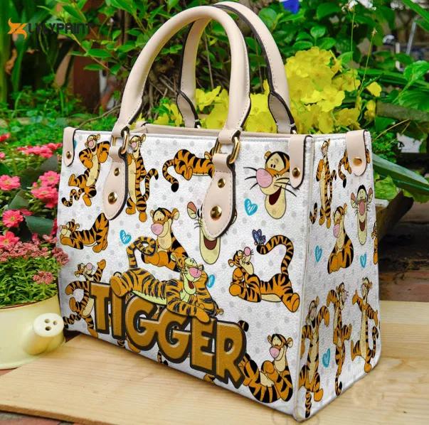 Tigger winnie the pooh 1 leather handbag gift for women 2932 Women Leather Hand Bag