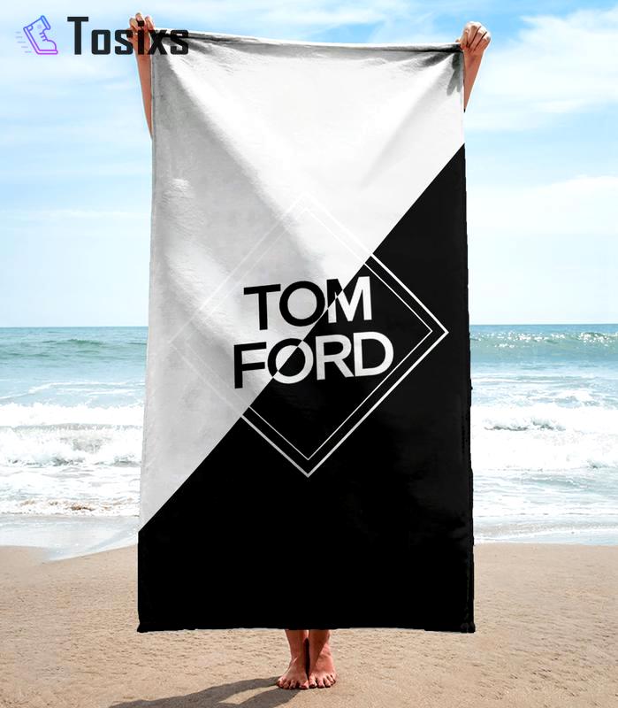 Tom ford soft cotton bath large beach towel hot 2023 item fashion Beach Towel