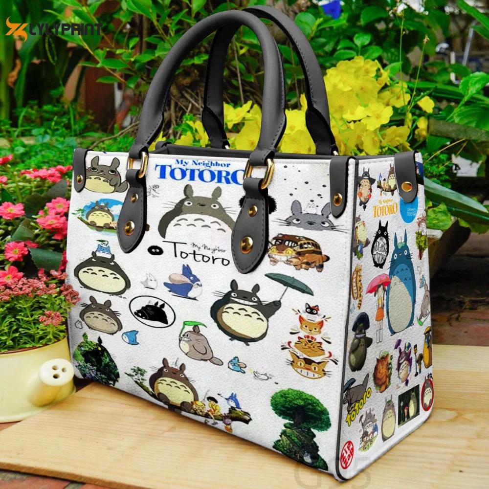 Totoro ghibli leather hand bag gift for women’s day: perfect women s day gift g95 3598 Women Leather Hand Bag