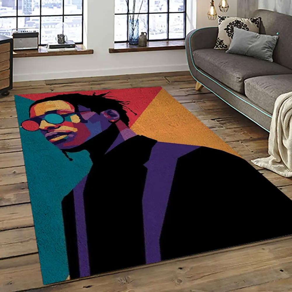 Travis scott rapper hiphop music retangle carpet area rug home decor best gift for fan and friends tst42 Rectangle Rug