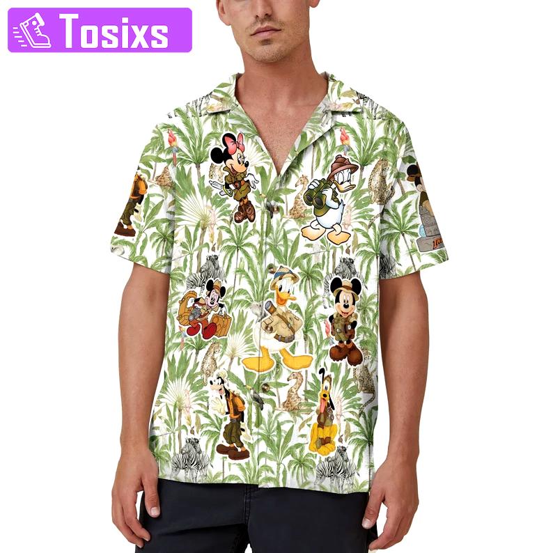 Tropical palm disney safari hawaii shirt Hawaii Shirt Shorts & Flip Flops