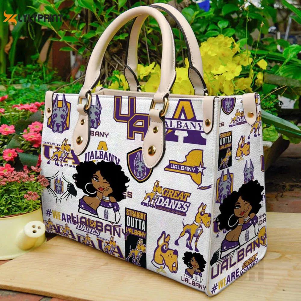 University at albany great danes 1 leather handbag gift for women 740 Women Leather Hand Bag