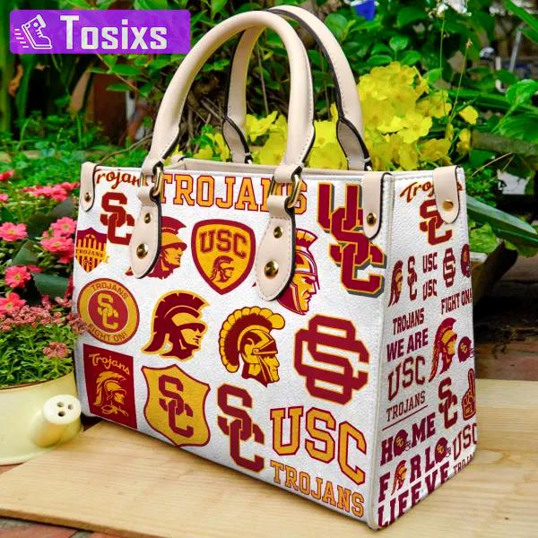 Usc trojan leather handbag 2 2664 Women Leather Hand Bag