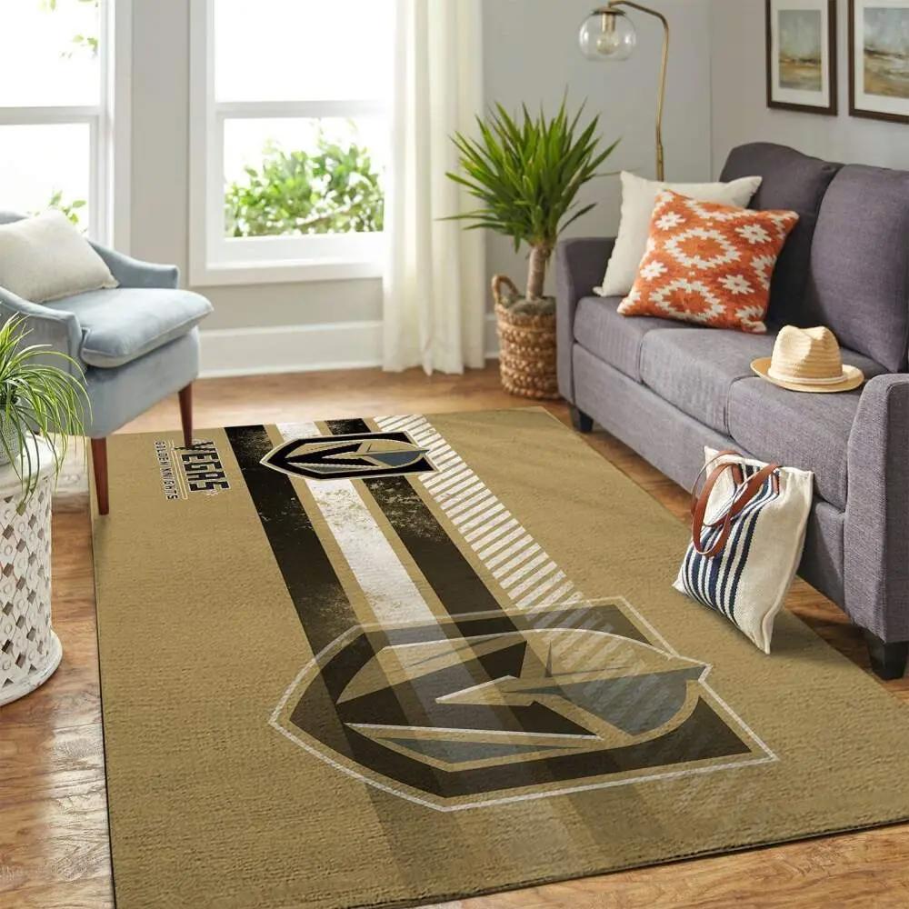 Vegas golden knights nhl area rugs living room regtangle carpet Rectangle Rug