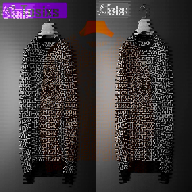 Versace luxury ugly sweater for winter  hot 2024 style 162 Christmas Ugly Sweater