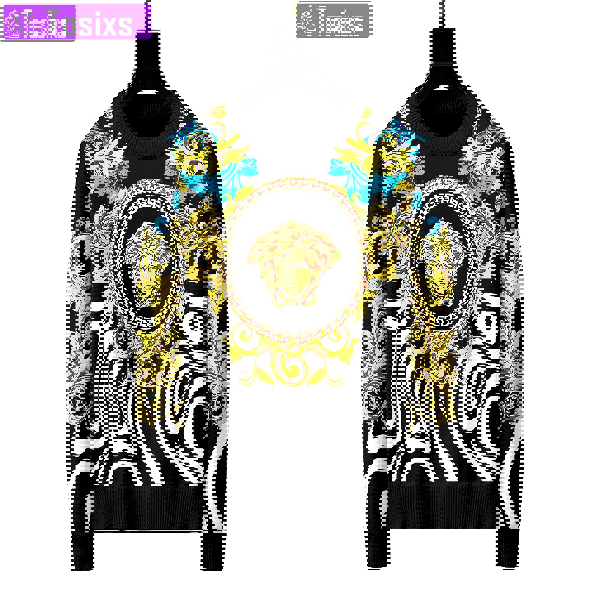 Versace luxury ugly sweater for winter  hot 2024 style 194 Christmas Ugly Sweater