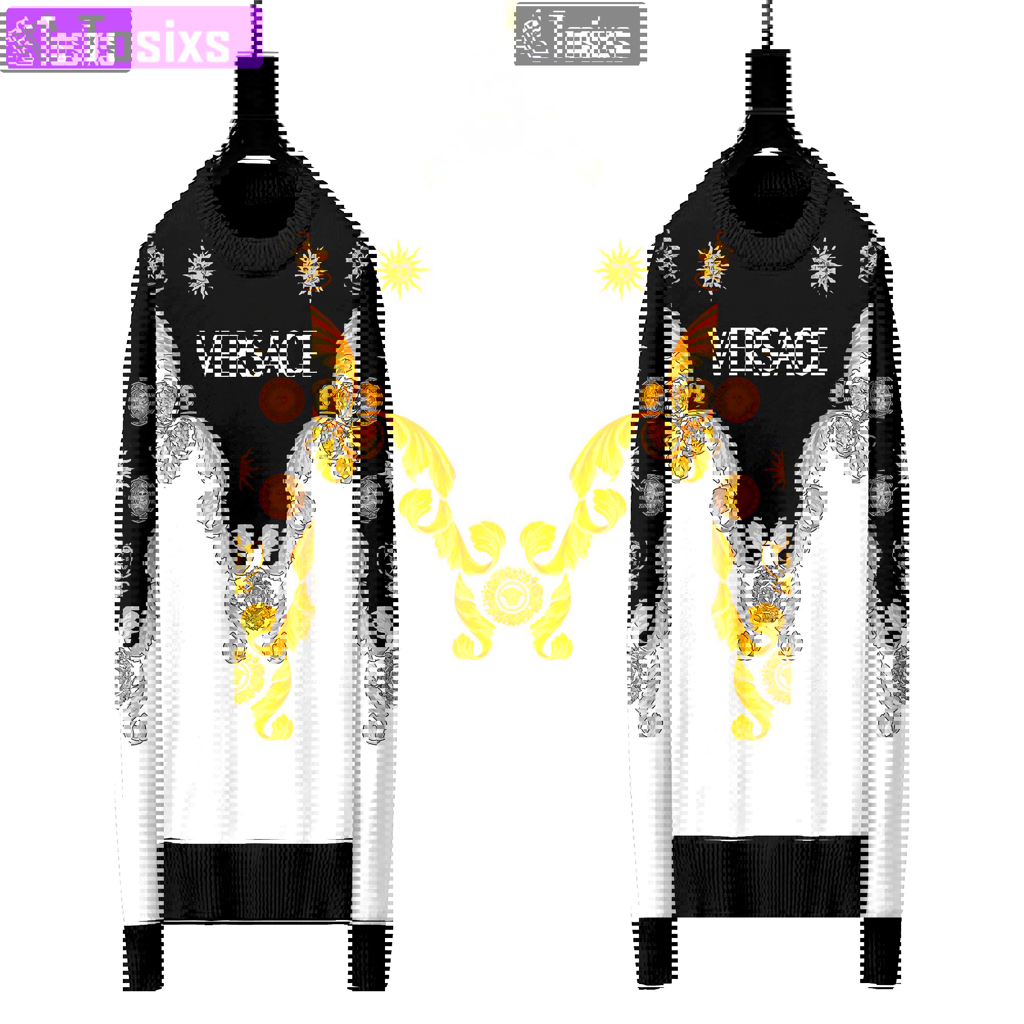 Versace luxury ugly sweater for winter hot 2024  style 381 Christmas Ugly Sweater