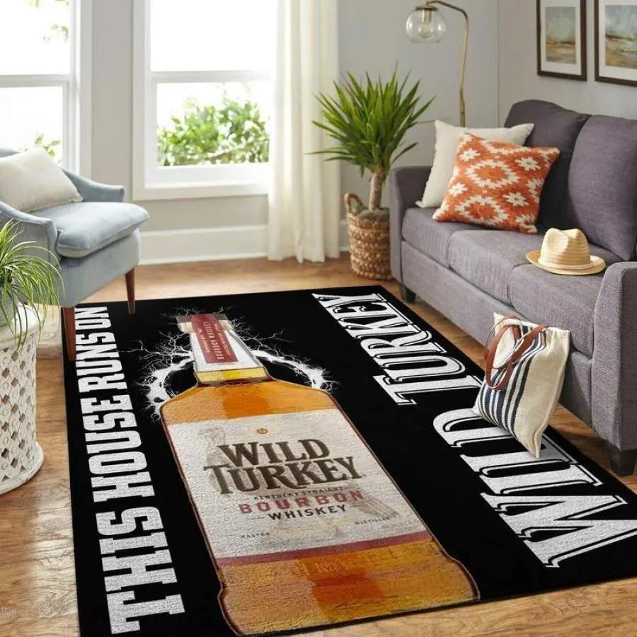 Wild turkey area rug living room rug home decor this house runs on ofd 20030914 Rectangle Rug