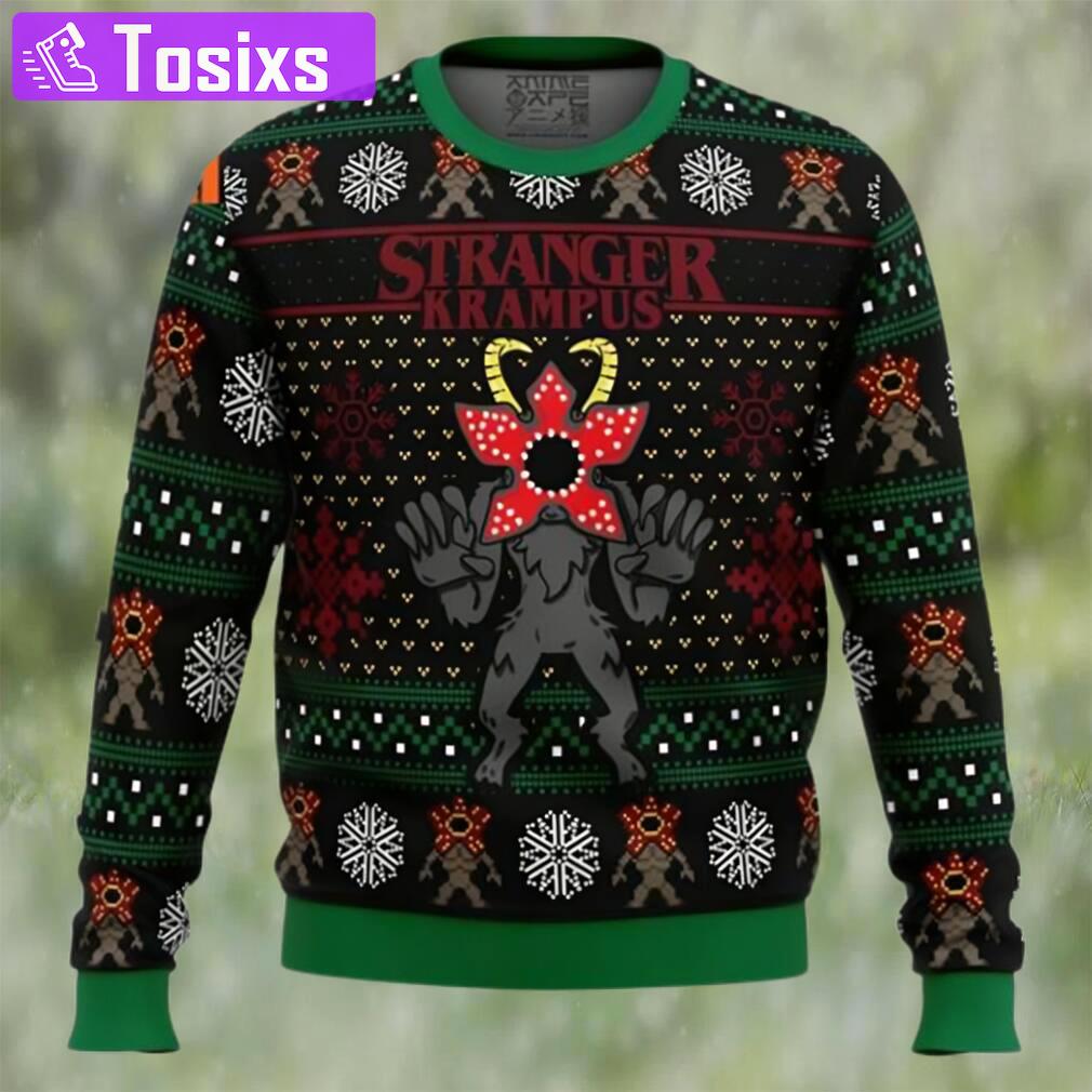 Xmas demogorgon stranger krampus stranger things ugly christmas sweater Christmas Ugly Sweater