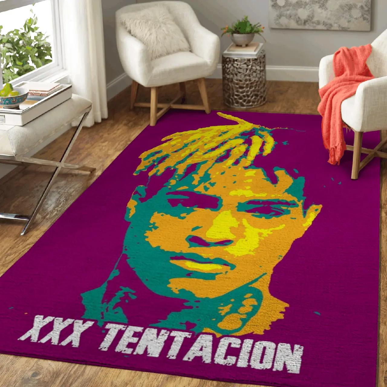 Xxxtentacion american rapper rock and emo pop art area rug area rug living room carpet rug regtangle carpet floor decor home decor Rectangle Rug