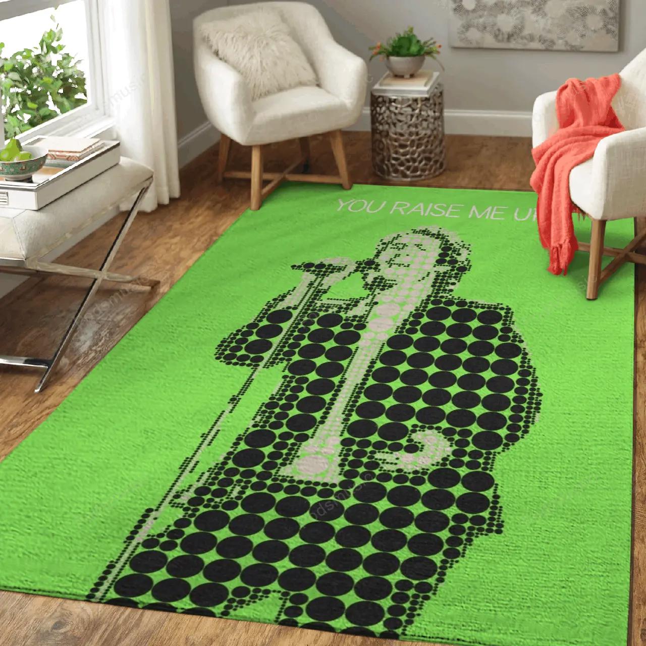You raise me up artwork music minimalist art for fans area rug living room carpet rug regtangle carpet floor decor home decor Rectangle Rug
