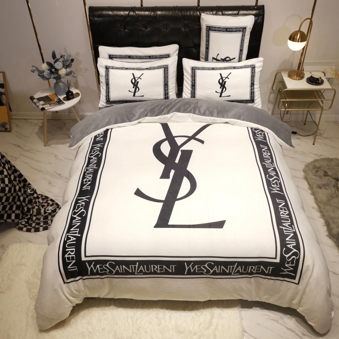Ysl yves saint laurent luxury brand type 01      s Bedding Sets bedclothes home decor blankets bedroom idea bedspread duvet sheets covers bed linen