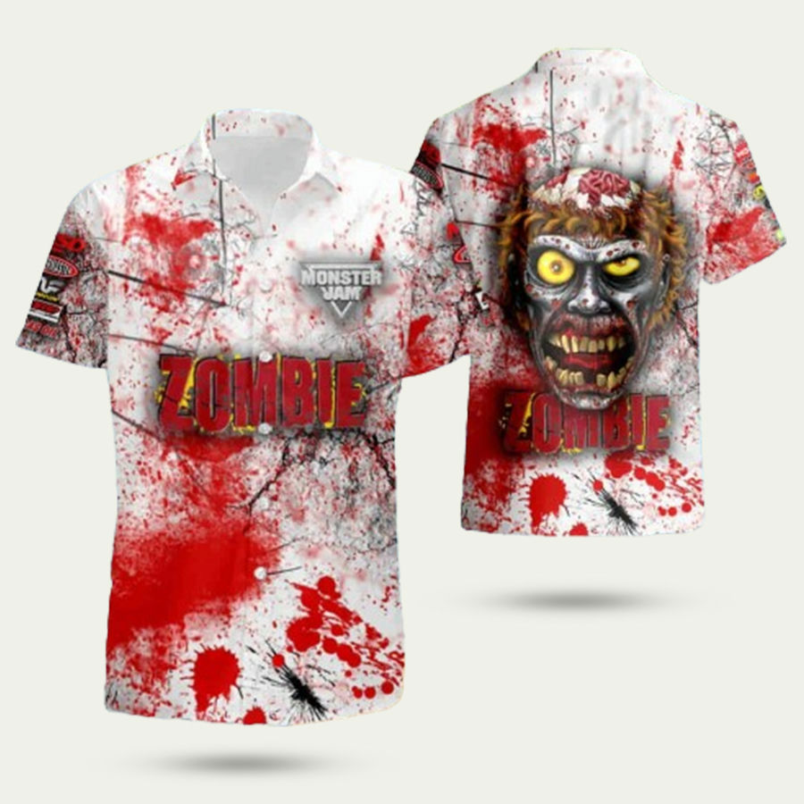 Zombie monster truck summer hawaiian shirt Hawaii Shirt Shorts & Flip Flops