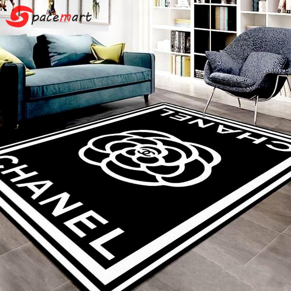 Chanel area rug black white fbfd 071151 - small - rugs Rugs