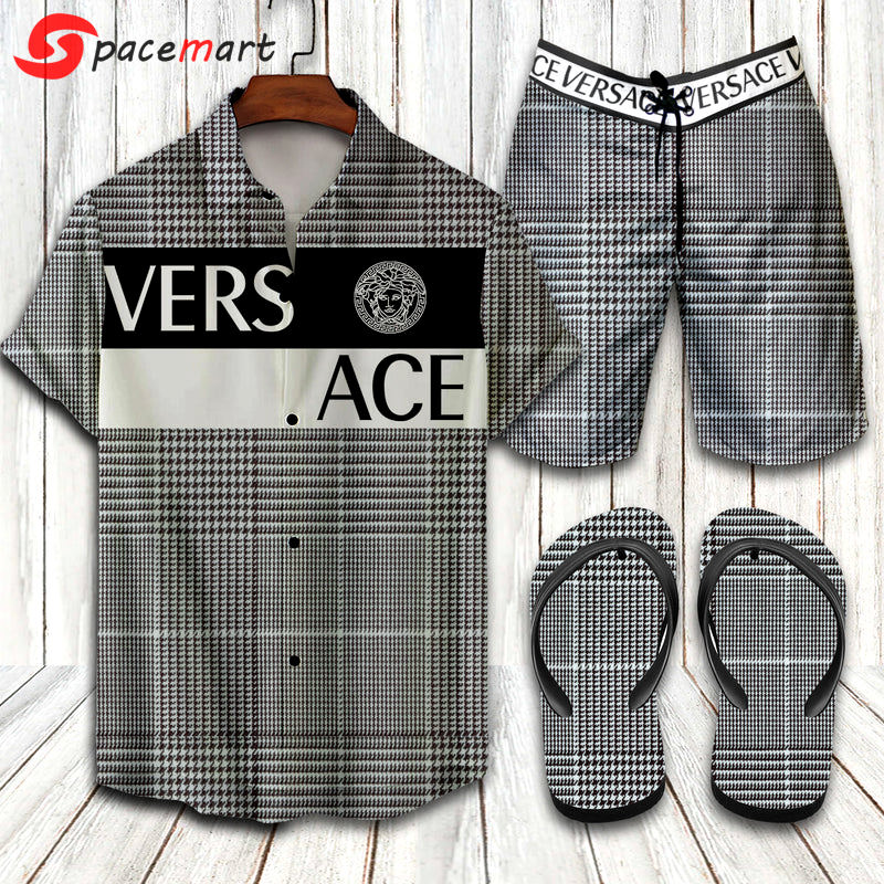 Versace flip flops hot 2023 and combo hawaii shirt, shorts 21 Hawaii Shirt Shorts & Flip Flops