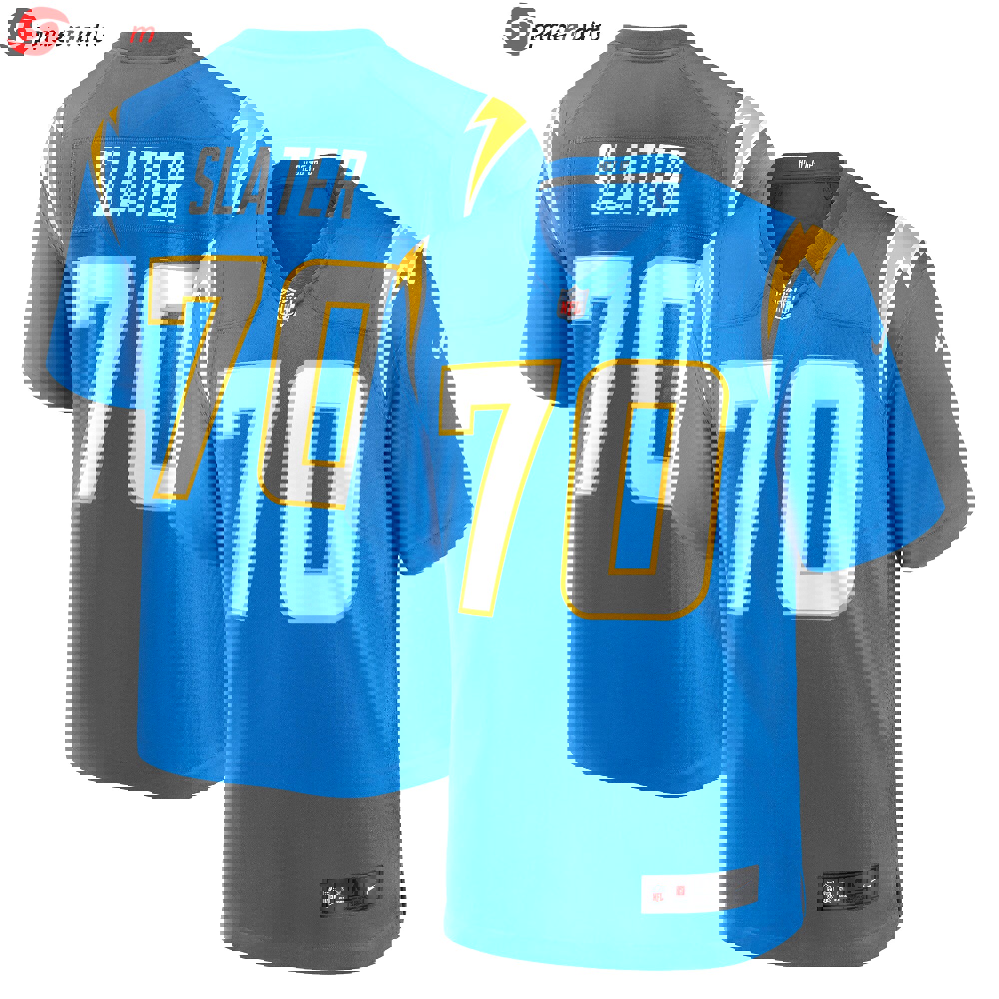 Rashawn slater los angeles chargers nike game jersey color powder blue  Baseball NFL Jersey Sports Replica NFLFootball For Fans