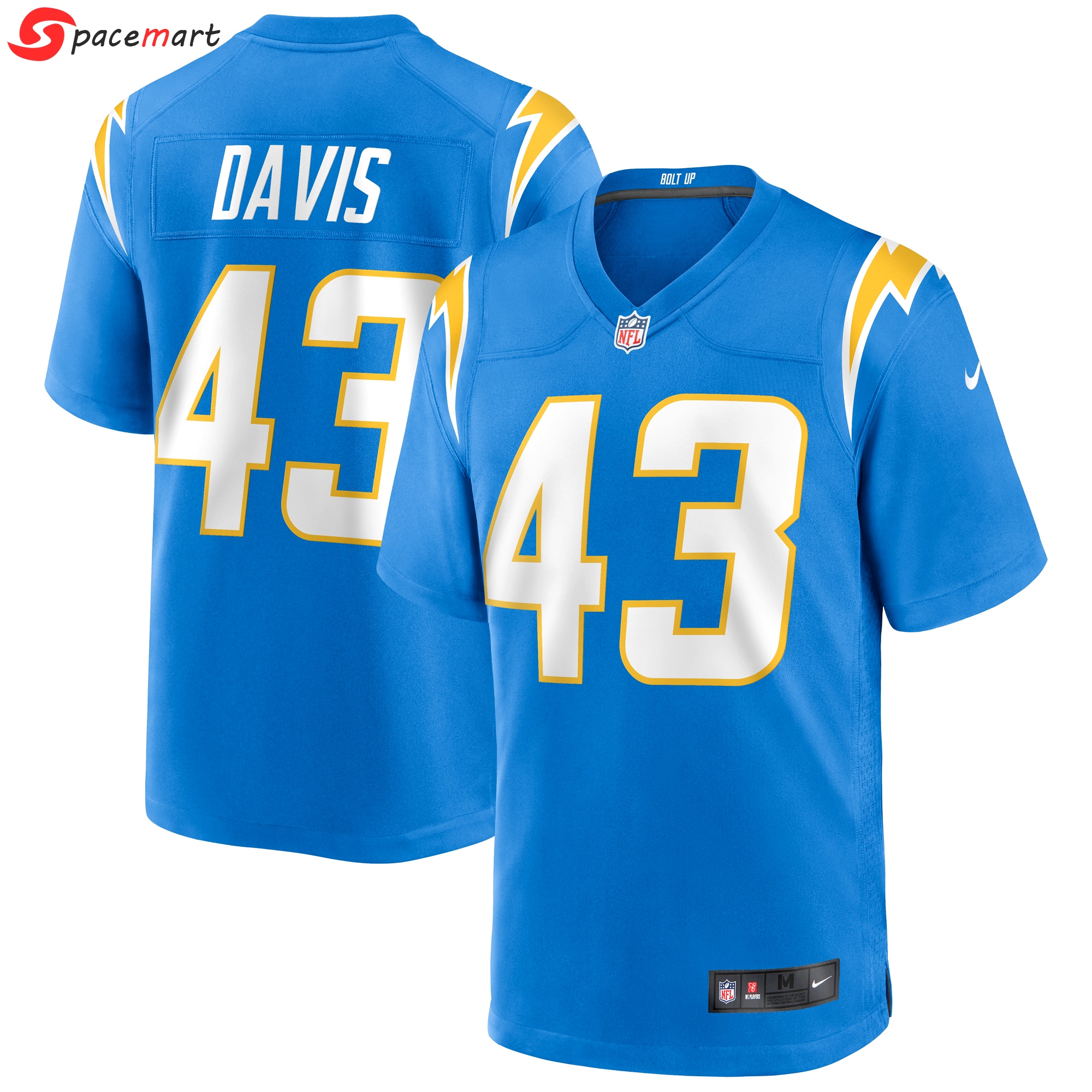 Michael davis los angeles chargers nike game jersey color powder blue  Baseball NFL Jersey Replica For Fans NFLFootball Sports