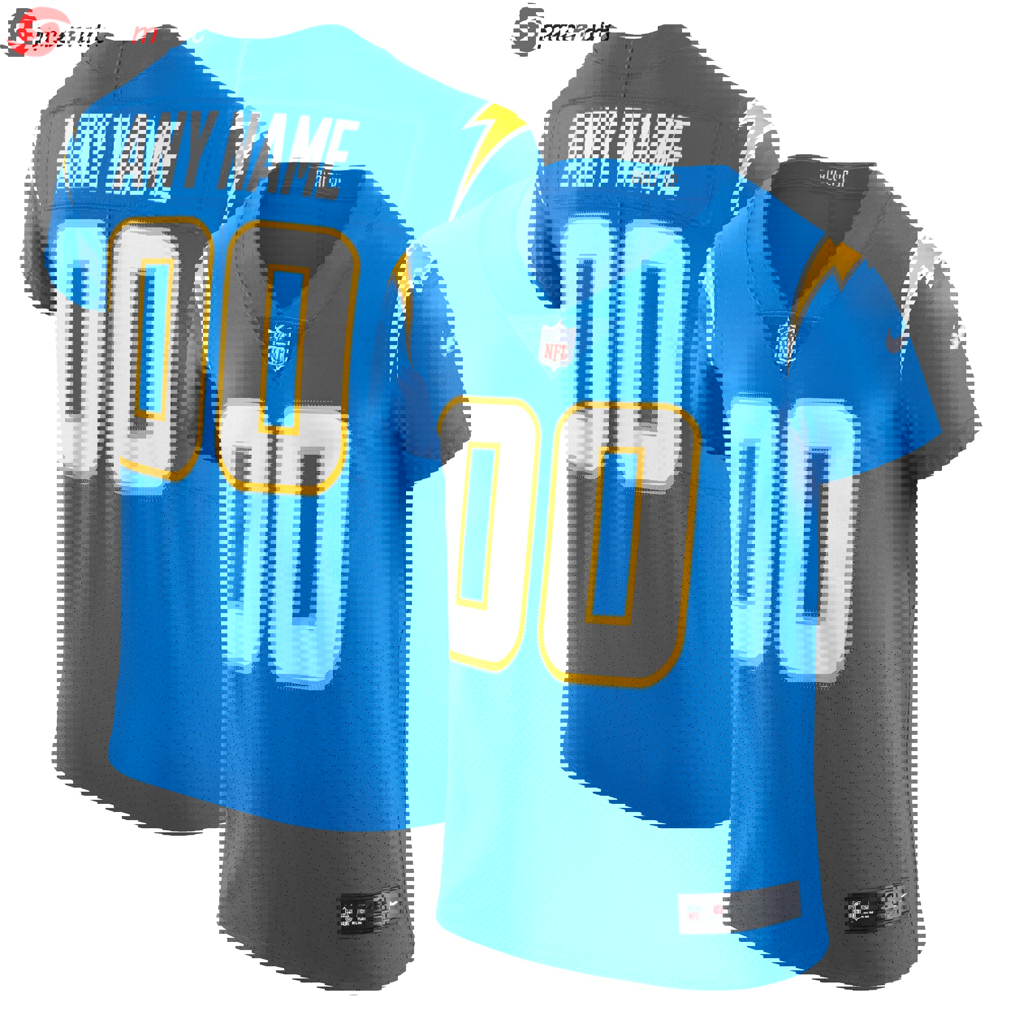 Los angeles chargers nike vapor elite custom jersey color powder blue  Baseball NFL Jersey NFLFootball Sports Replica For Fans