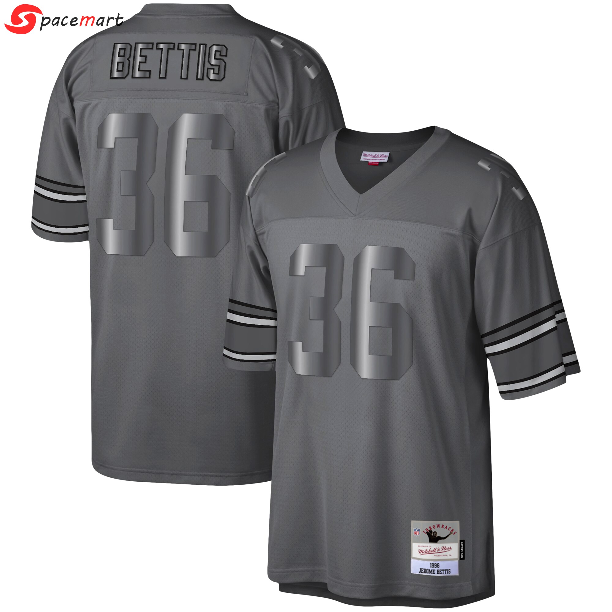 Jerome bettis pittsburgh steelers mitchell & ness 1996 retired player metal legacy jersey color charcoal  Baseball NFL Jersey For Fans NFLFootball Replica Sports