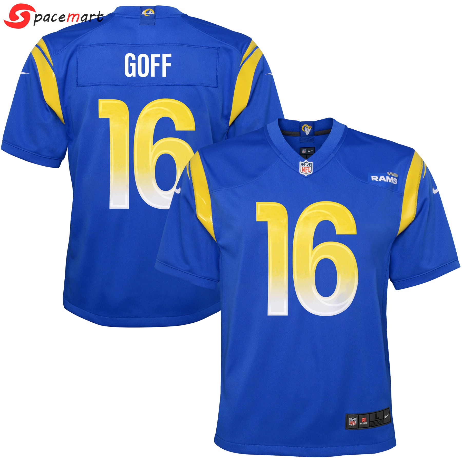 Jared goff los angeles rams nike game jersey color royal  Baseball NFL Jersey Sports For Fans Replica NFLFootball