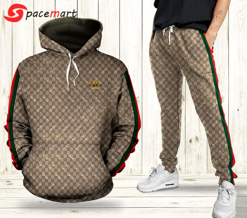 Gucci unisex sweatpant trouser with pocket sports clothing  hot 2023 3 Hoodie Long Pants 3D Set