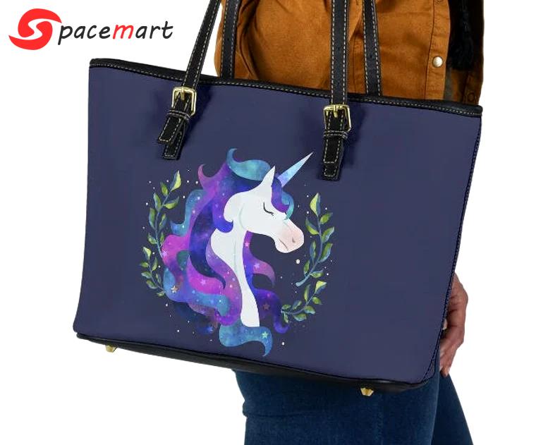 Unicorn leather handbag - shoulder tote bag 273 Leather Tote Bag